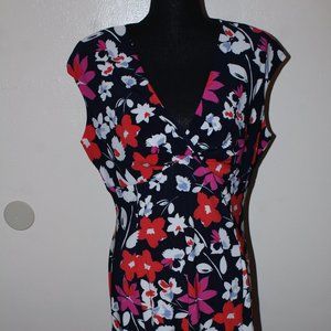 Chaps Cute Sleeveless XL Floral Print Dress